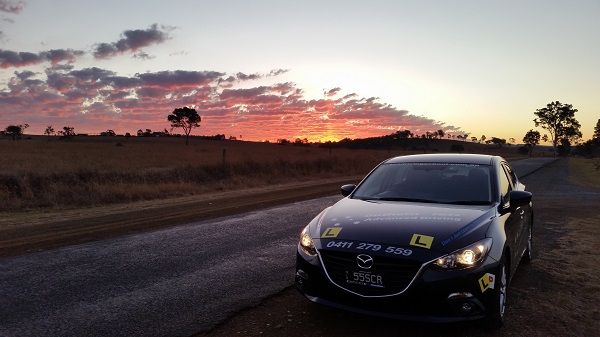 Time to head home after a day of driivng lessons in Esk